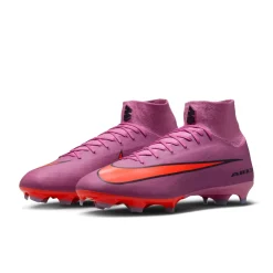 Nike Zoom Mercurial Superfly 10 Pro Gras Voetbalschoenen (FG) Roze Felrood Lichtblauw
