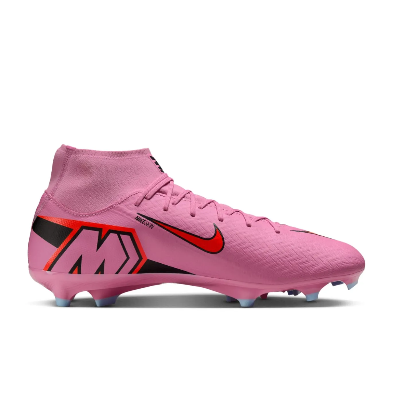 Nike Zoom Mercurial Superfly 10 Academy Gras / Kunstgras Voetbalschoenen (MG) Roze Felrood Lichtblauw