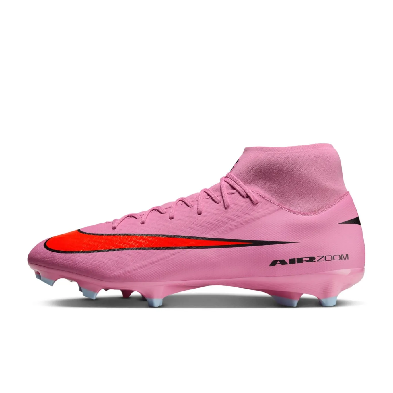 Nike Zoom Mercurial Superfly 10 Academy Gras / Kunstgras Voetbalschoenen (MG) Roze Felrood Lichtblauw