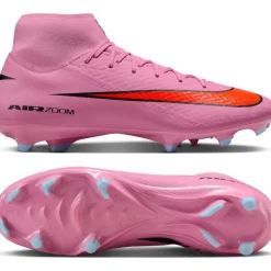 Nike Zoom Mercurial Superfly 10 Academy Gras / Kunstgras Voetbalschoenen (MG) Roze Felrood Lichtblauw