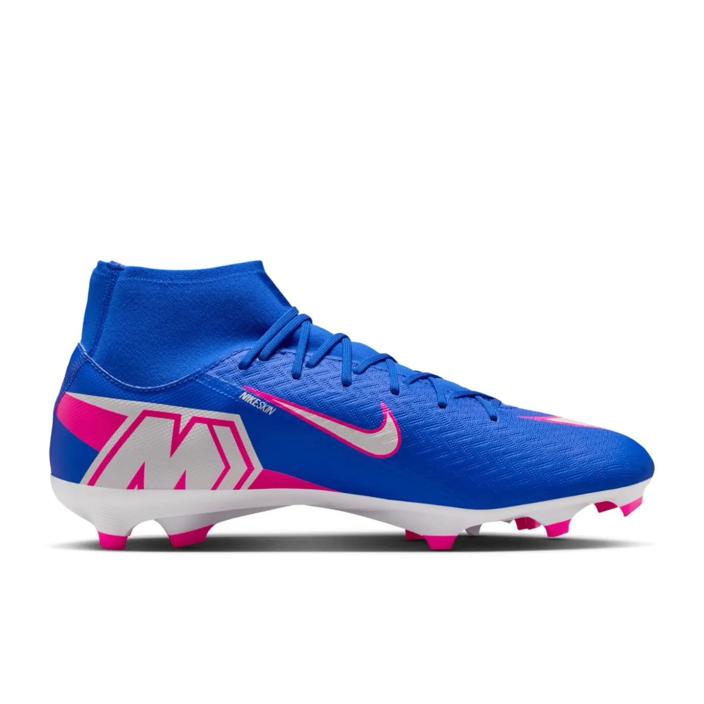 Nike Zoom Mercurial Superfly 10 Academy Gras / Kunstgras Voetbalschoenen (MG) Blauw Wit Felroze