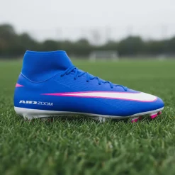 Nike Zoom Mercurial Superfly 10 Academy Gras / Kunstgras Voetbalschoenen (MG) Blauw Wit Felroze