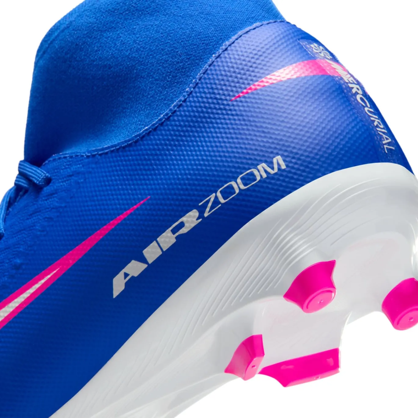Nike Zoom Mercurial Superfly 10 Academy Gras / Kunstgras Voetbalschoenen (MG) Blauw Wit Felroze