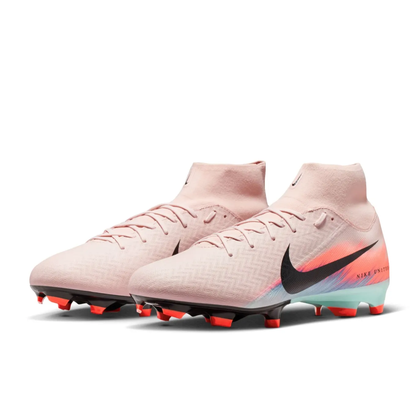 Nike Zoom Mercurial Superfly 10 Academy Gras / Kunstgras Voetbalschoenen (MG) Roze Blauw Turquoise