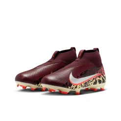 Nike Zoom Mercurial Superfly 10 Academy Gras / Kunstgras Voetbalschoenen (MG) Kids Bordeauxrood Zilver Oranje