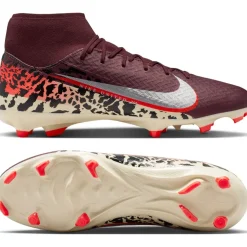 Nike Zoom Mercurial Superfly 10 Academy Gras / Kunstgras Voetbalschoenen (MG) Bordeauxrood Zilver Oranje