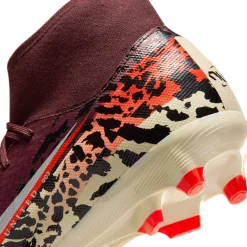 Nike Zoom Mercurial Superfly 10 Academy Gras / Kunstgras Voetbalschoenen (MG) Bordeauxrood Zilver Oranje