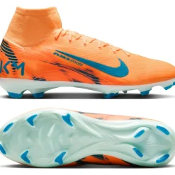 Nike Zoom Mercurial Superfly 10 MbappƩ Pro Gras Voetbalschoenen (FG) Lichtoranje Turquoise