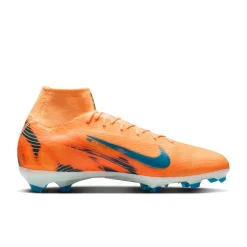 Nike Zoom Mercurial Superfly 10 Mbappé Pro Gras Voetbalschoenen (FG) Lichtoranje Turquoise