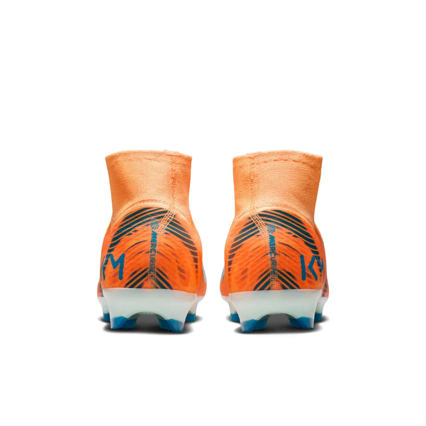 Nike Zoom Mercurial Superfly 10 Mbappé Pro Gras Voetbalschoenen (FG) Lichtoranje Turquoise