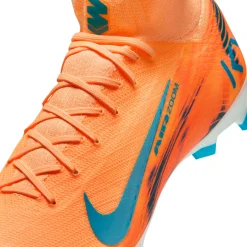Nike Zoom Mercurial Superfly 10 Mbappé Pro Gras Voetbalschoenen (FG) Lichtoranje Turquoise