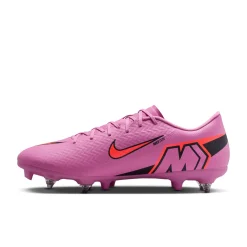 Nike Zoom Mercurial Vapor 16 Academy IJzeren-Nop Voetbalschoenen (SG) Anti-Clog Roze Felrood Lichtblauw