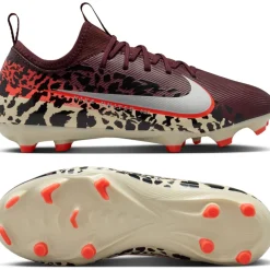 Nike Zoom Mercurial Vapor 16 Academy Gras / Kunstgras Voetbalschoenen (MG) Kids Bordeauxrood Zilver Oranje