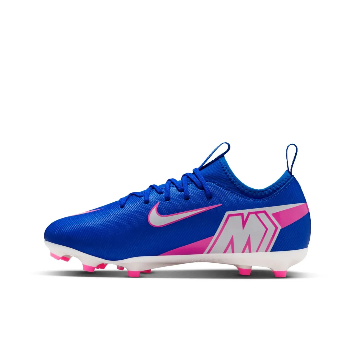 Nike Zoom Mercurial Vapor 16 Academy Gras / Kunstgras Voetbalschoenen (MG) Kids Blauw Wit Felroze