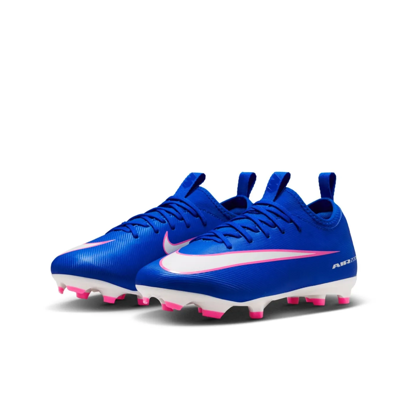 Nike Zoom Mercurial Vapor 16 Academy Gras / Kunstgras Voetbalschoenen (MG) Kids Blauw Wit Felroze