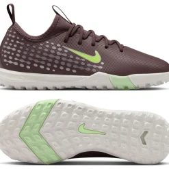 Nike Zoom Mercurial Vapor 16 Mbappé Academy Turf Voetbalschoenen (TF) Kids Bruin Neongeel Zilver