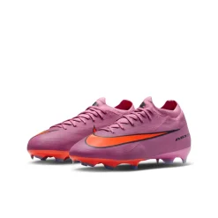 Nike Zoom Mercurial Vapor 16 Pro Gras Voetbalschoenen (FG) Kids Roze Felrood Lichtblauw