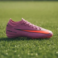 Nike Zoom Mercurial Vapor 16 Pro Gras Voetbalschoenen (FG) Kids Roze Felrood Lichtblauw