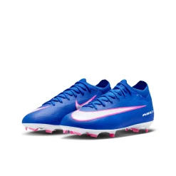 Nike Zoom Mercurial Vapor 16 Pro Gras Voetbalschoenen (FG) Kids Blauw Wit Felroze