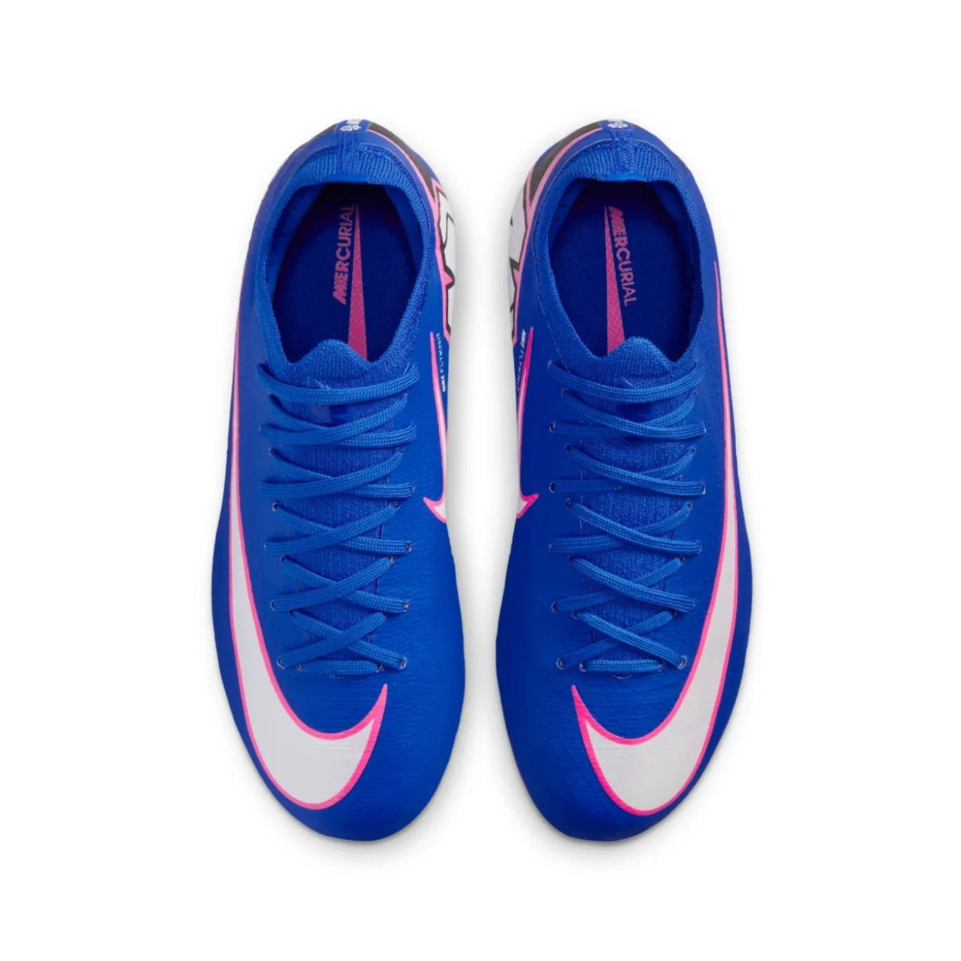 Nike Zoom Mercurial Vapor 16 Pro Gras Voetbalschoenen (FG) Kids Blauw Wit Felroze