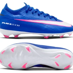 Nike Zoom Mercurial Vapor 16 Pro Gras Voetbalschoenen (FG) Kids Blauw Wit Felroze