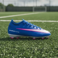Nike Zoom Mercurial Vapor 16 Pro Gras Voetbalschoenen (FG) Kids Blauw Wit Felroze