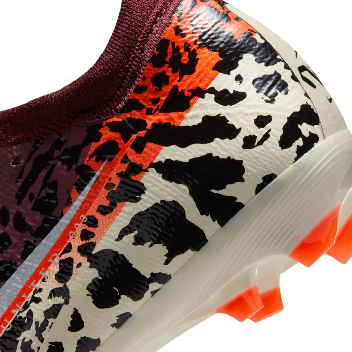 Nike Zoom Mercurial Vapor 16 Pro Gras / Kunstgras Voetbalschoenen (MG) Kids Bordeauxrood Zilver Oranje