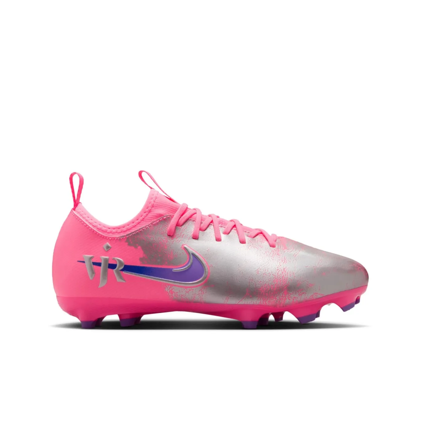 Nike Zoom Mercurial Vapor 16 Vinicius Júnior Academy Gras / Kunstgras Voetbalschoenen (MG) Kids Felroze Paars