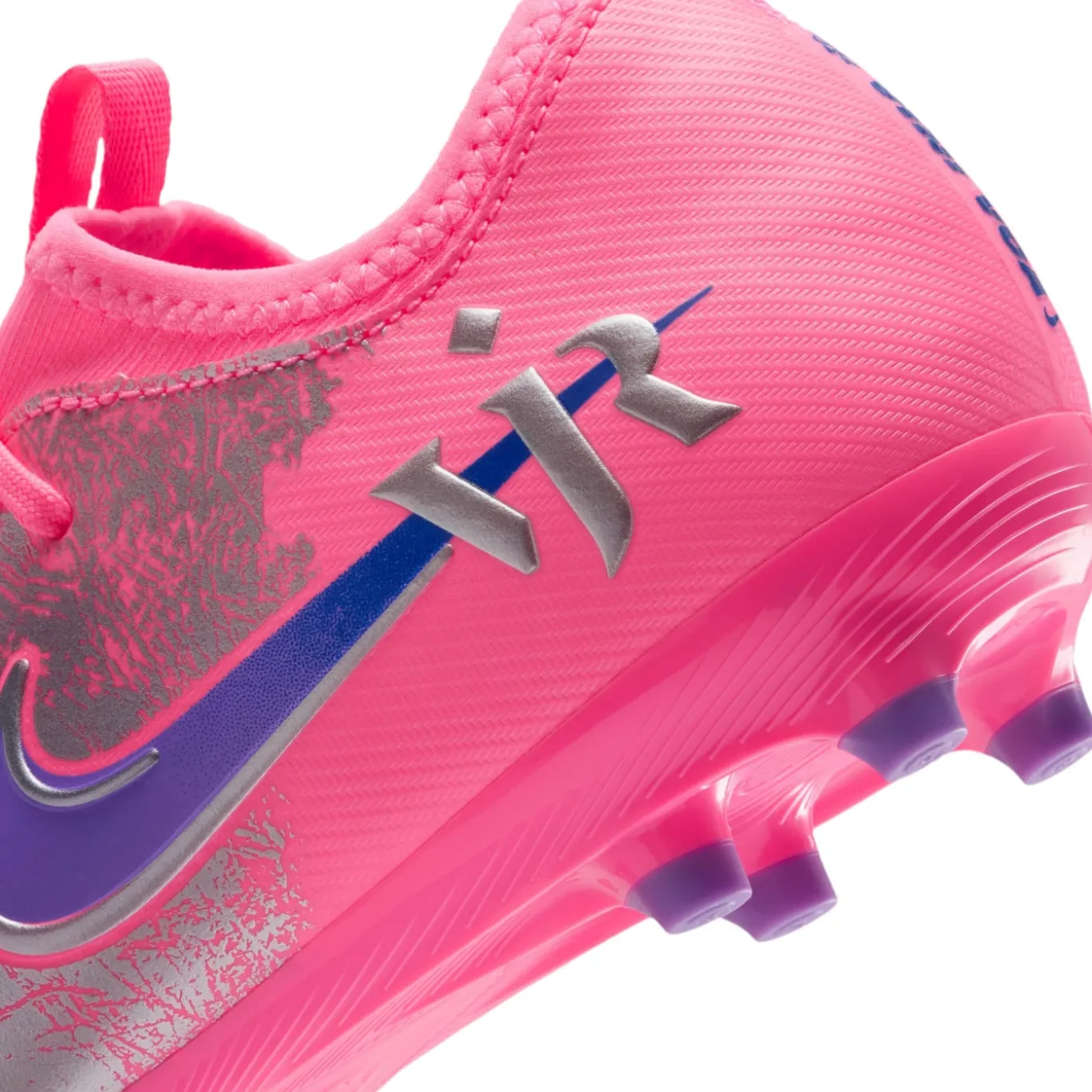 Nike Zoom Mercurial Vapor 16 Vinicius Júnior Academy Gras / Kunstgras Voetbalschoenen (MG) Kids Felroze Paars