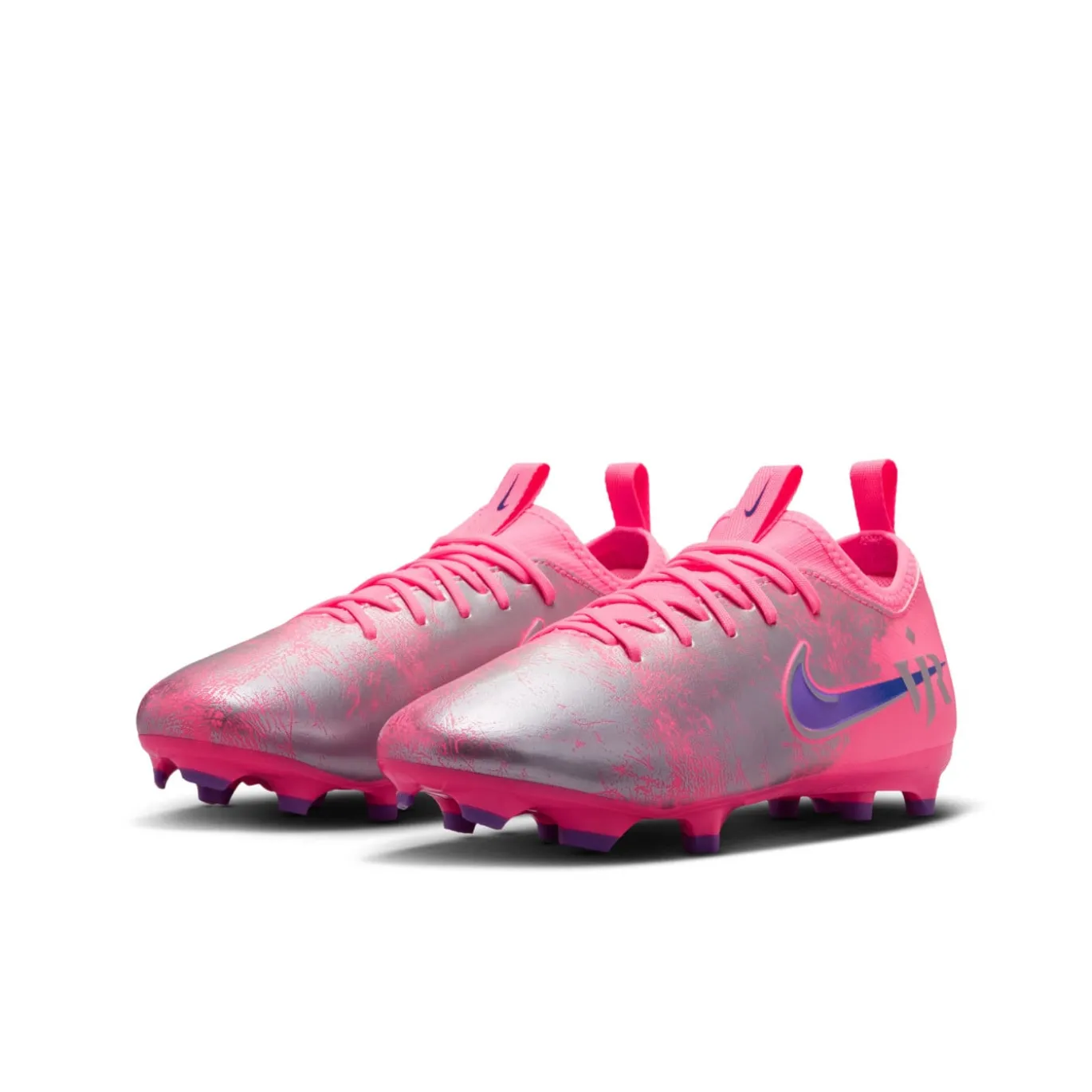 Nike Zoom Mercurial Vapor 16 Vinicius Júnior Academy Gras / Kunstgras Voetbalschoenen (MG) Kids Felroze Paars