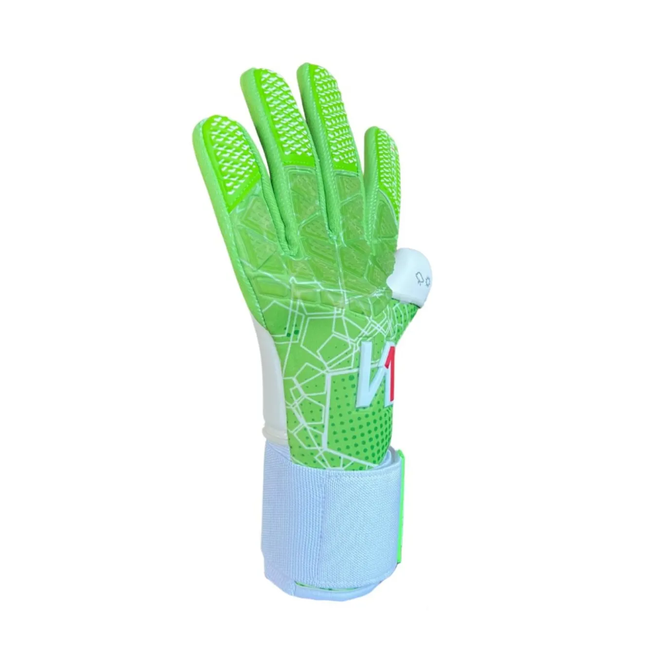 Onekeeper C-Tec Keepershandschoenen Kids Fluorgroen Wit Rood