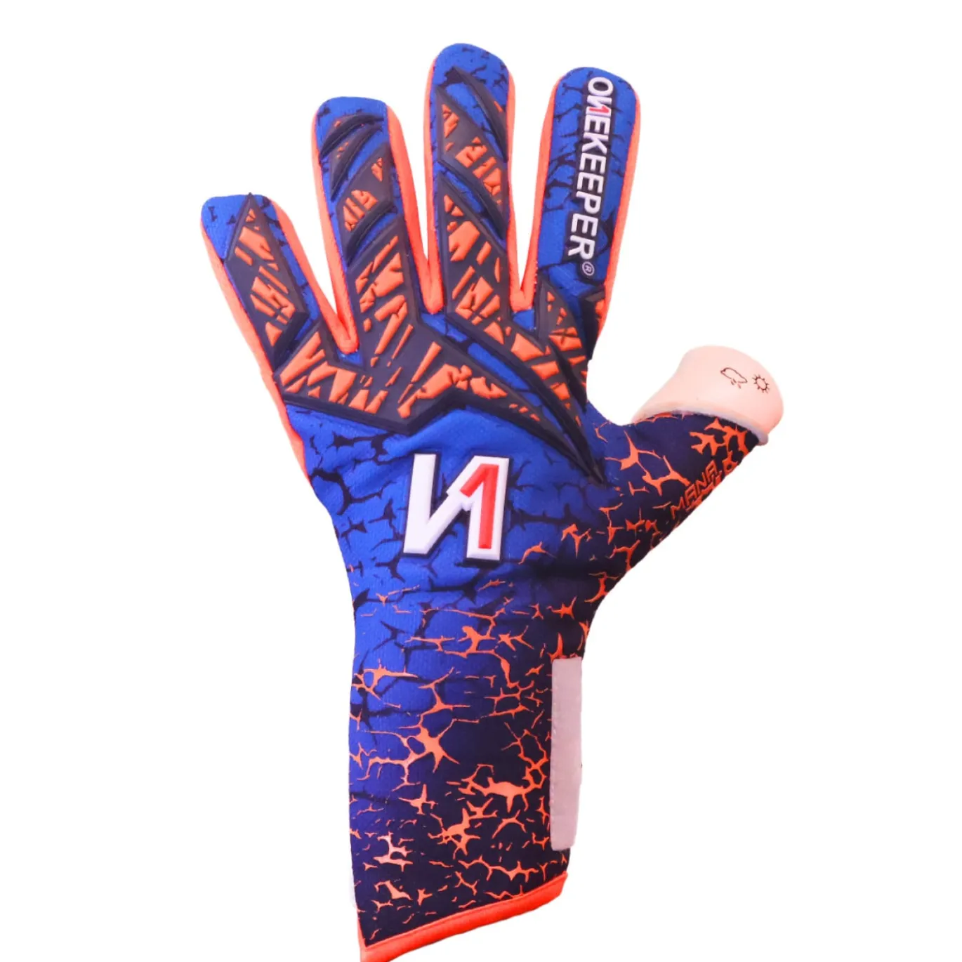 Onekeeper Mana Keepershandschoenen Kids Blauw Oranje Wit
