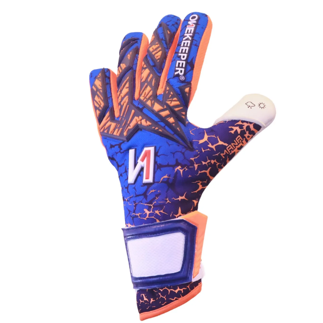 Onekeeper Mana Keepershandschoenen Kids Blauw Oranje Wit