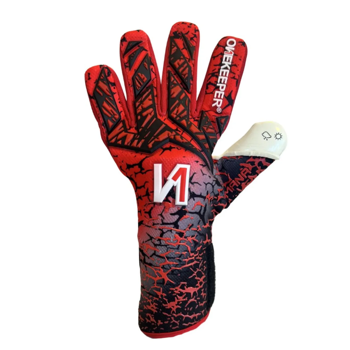 Onekeeper Mana Keepershandschoenen Rood Zwart Wit