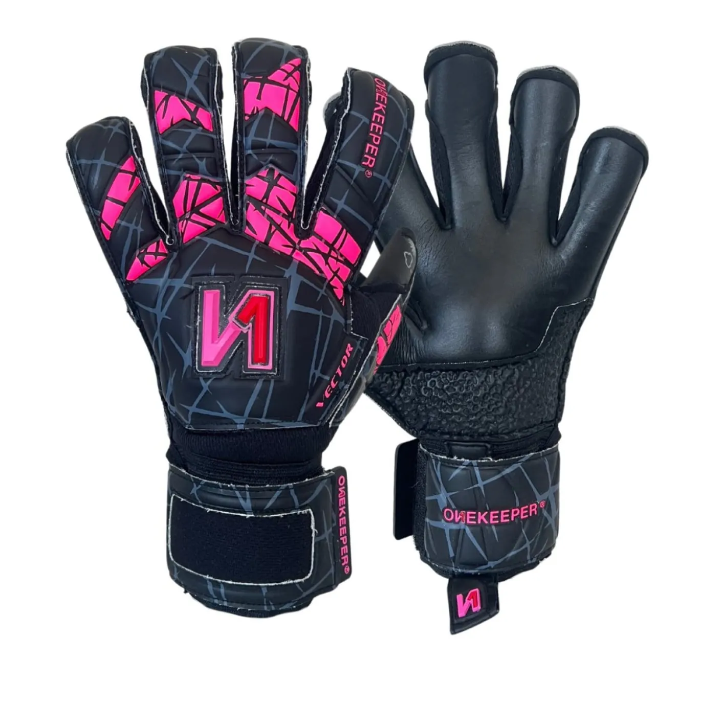 Onekeeper Vector Evolution Keepershandschoenen Kids Zwart Roze Rood
