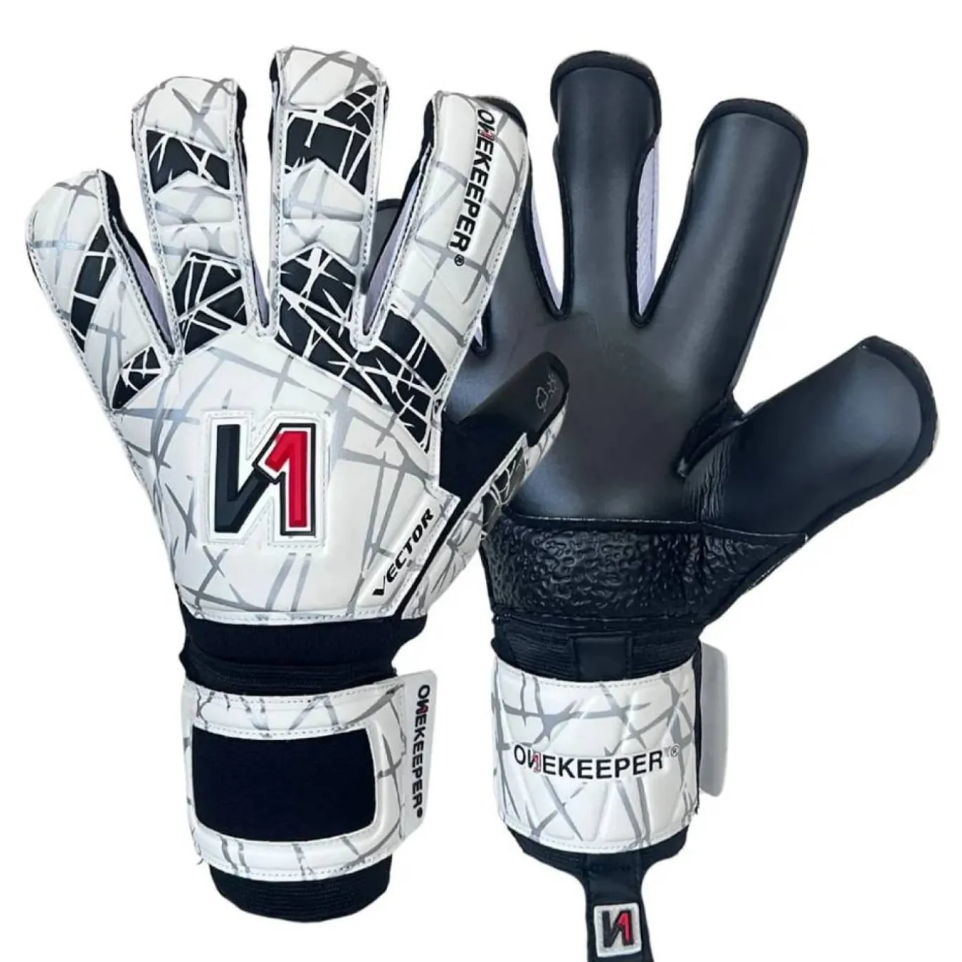 Onekeeper Vector Evolution Keepershandschoenen Kids Wit Zwart Rood