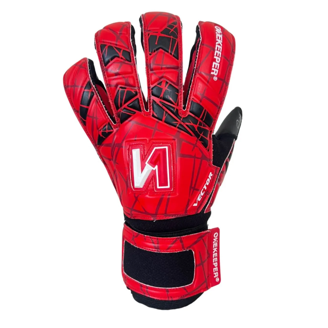 Onekeeper Vector Evolution Keepershandschoenen Kids Rood Zwart Wit