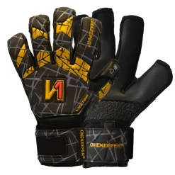Onekeeper Vector Evolution Keepershandschoenen Kids Zwart Goud