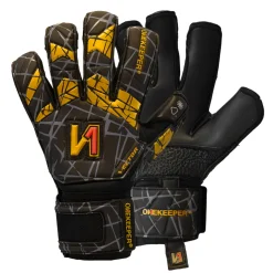 Onekeeper Vector Evolution Keepershandschoenen Kids Zwart Goud
