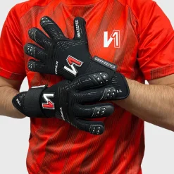 Onekeeper Viper Keepershandschoenen Zwart Wit Rood