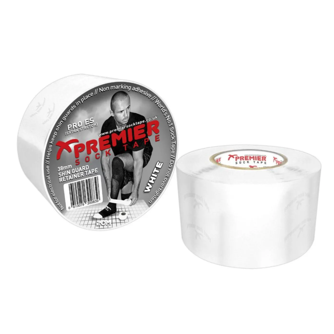 Premier Sokkentape 38mm Wit