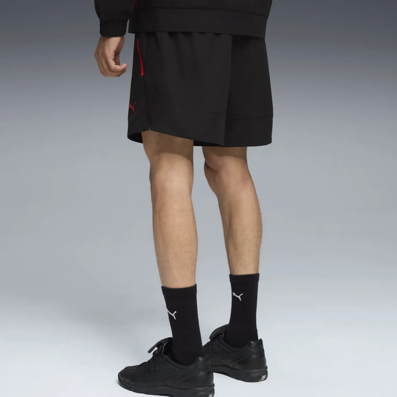 PUMA AC Milan Pumatech Broekje Woven 2025-2026 Zwart Rood