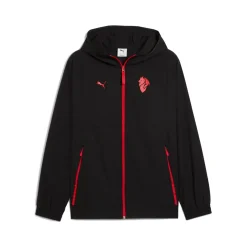 PUMA AC Milan Pumatech Woven Trainingspak Hooded Full-Zip 2025-2026 Zwart Rood