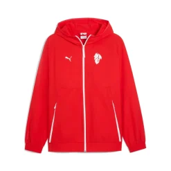 PUMA AC Milan Pumatech Woven Trainingspak Hooded Full-Zip 2025-2026 Rood Zwart Wit