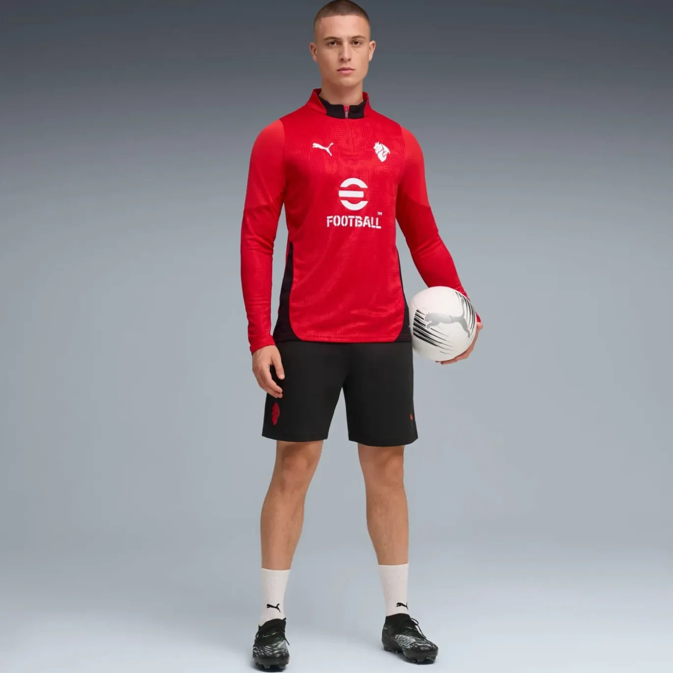 PUMA AC Milan Trainingsbroekje 2025-2026 Zwart Rood