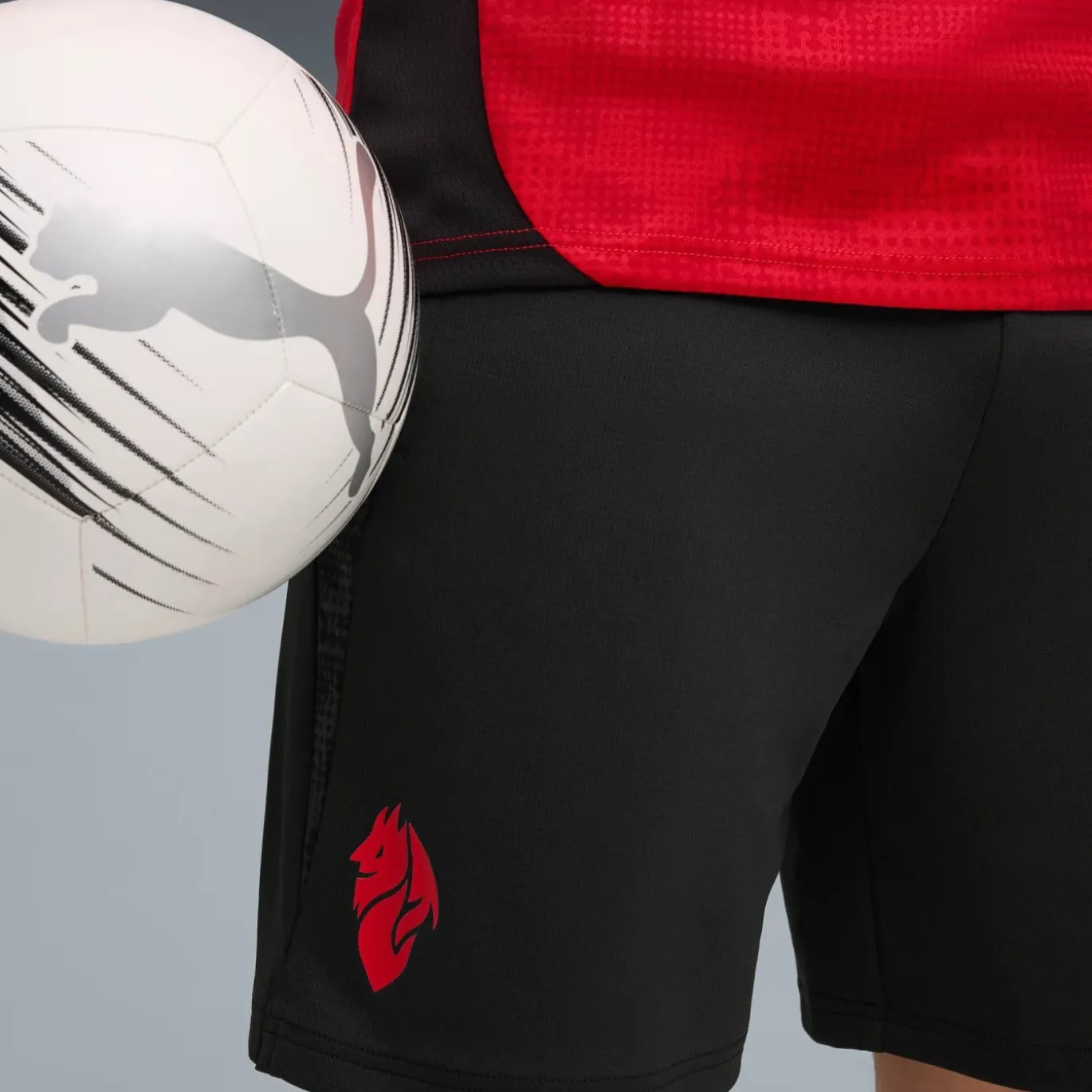PUMA AC Milan Trainingsbroekje 2025-2026 Zwart Rood