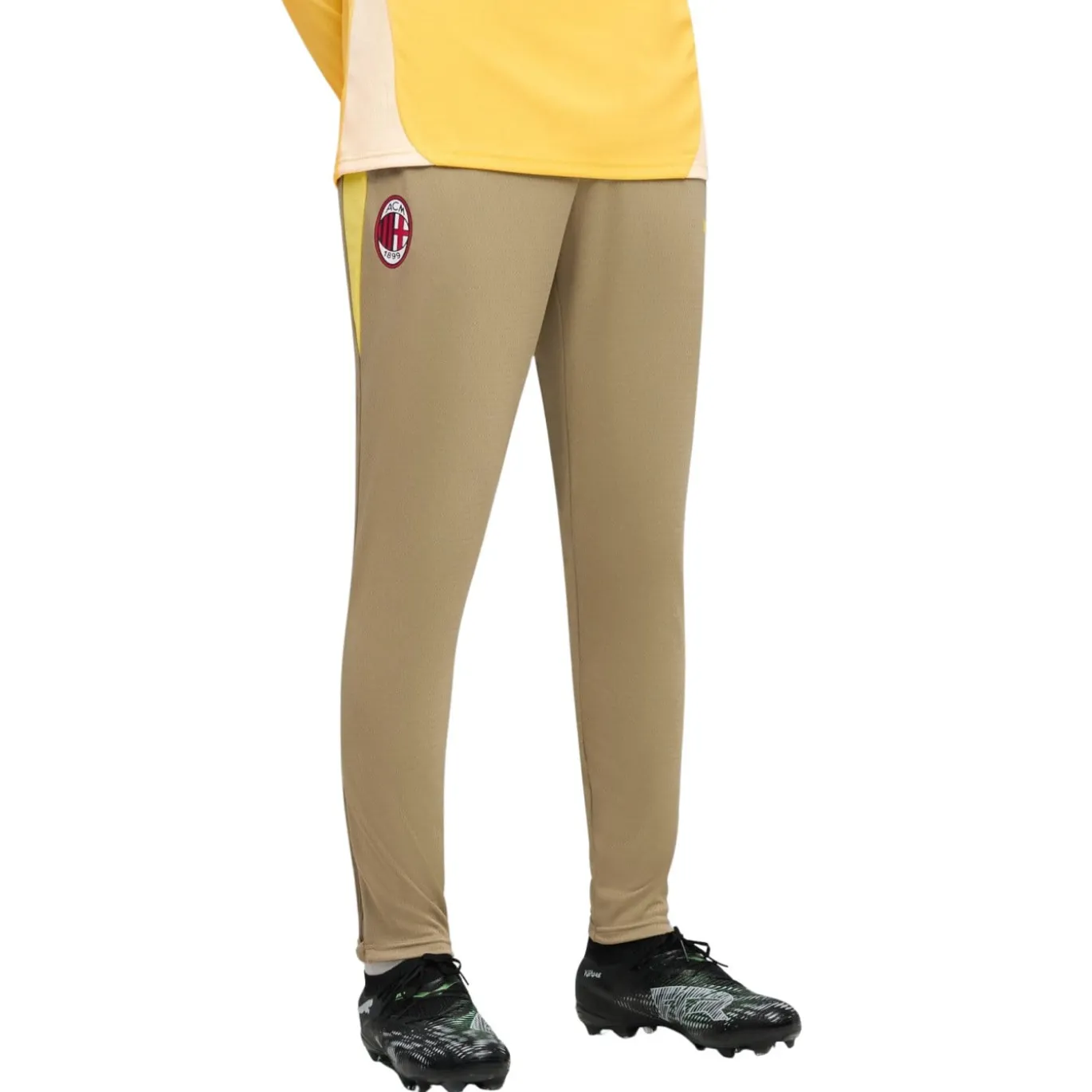 PUMA AC Milan Trainingsbroek 2025-2026 Lichtbruin Geel Beige