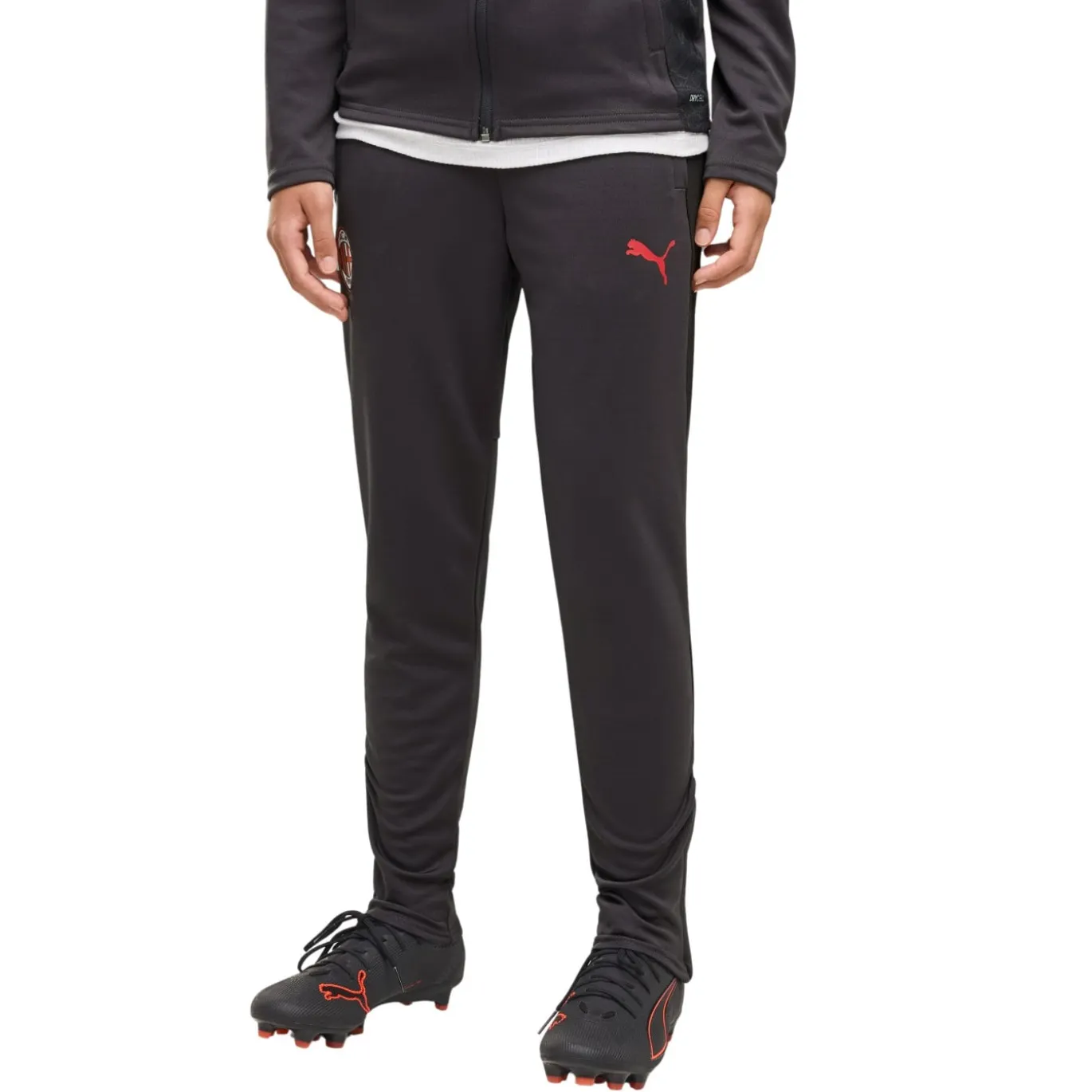 PUMA AC Milan Trainingsbroek 2026-2027 Kids Donkergrijs Rood