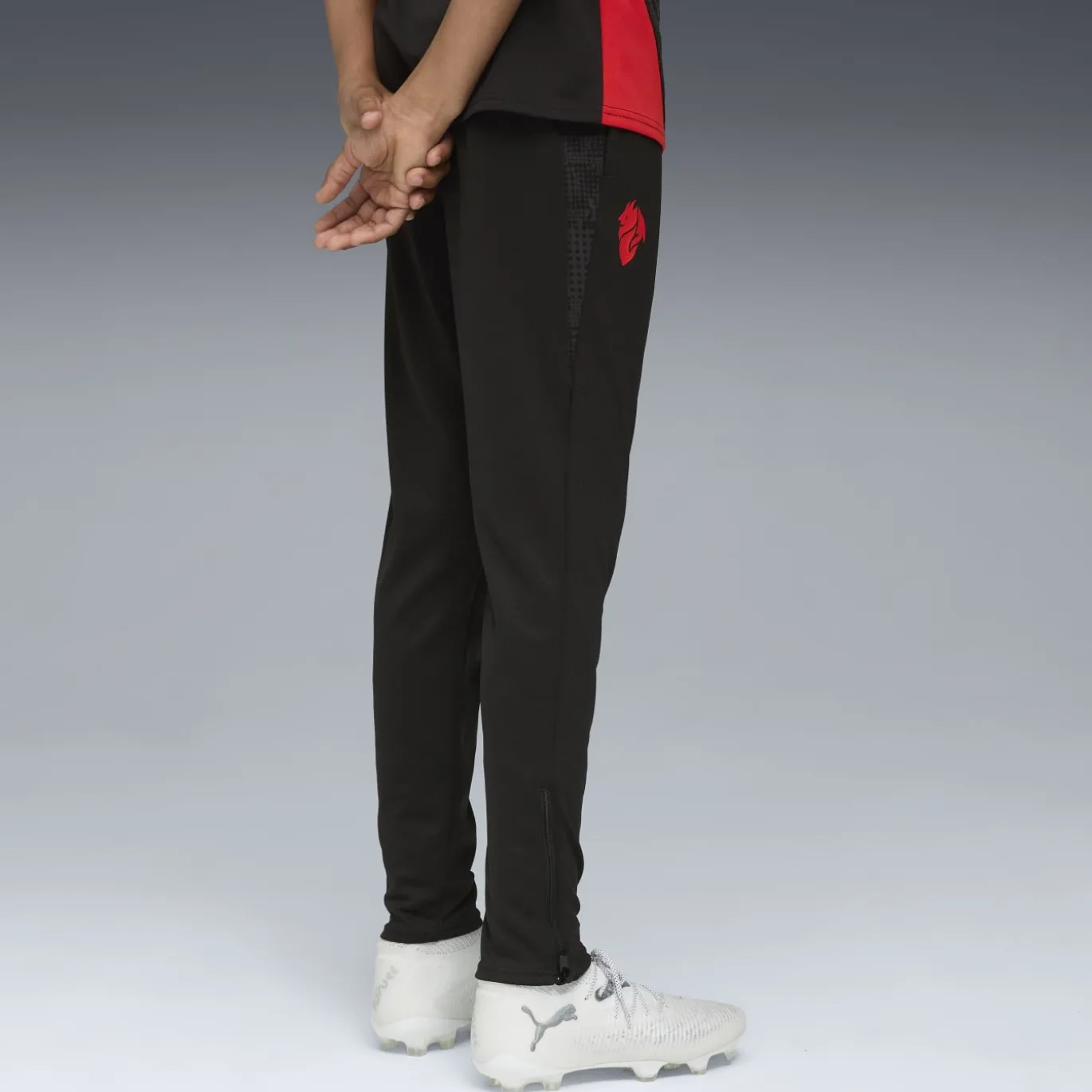 PUMA AC Milan Trainingsbroek 2025-2026 Kids Zwart Rood