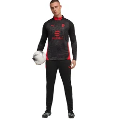 PUMA AC Milan Trainingspak 1/4-Zip 2025-2026 Zwart Rood